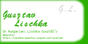 gusztav lischka business card